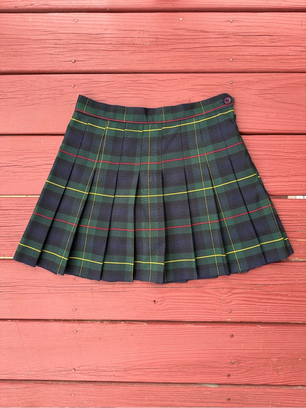 Plaid pleated skirt